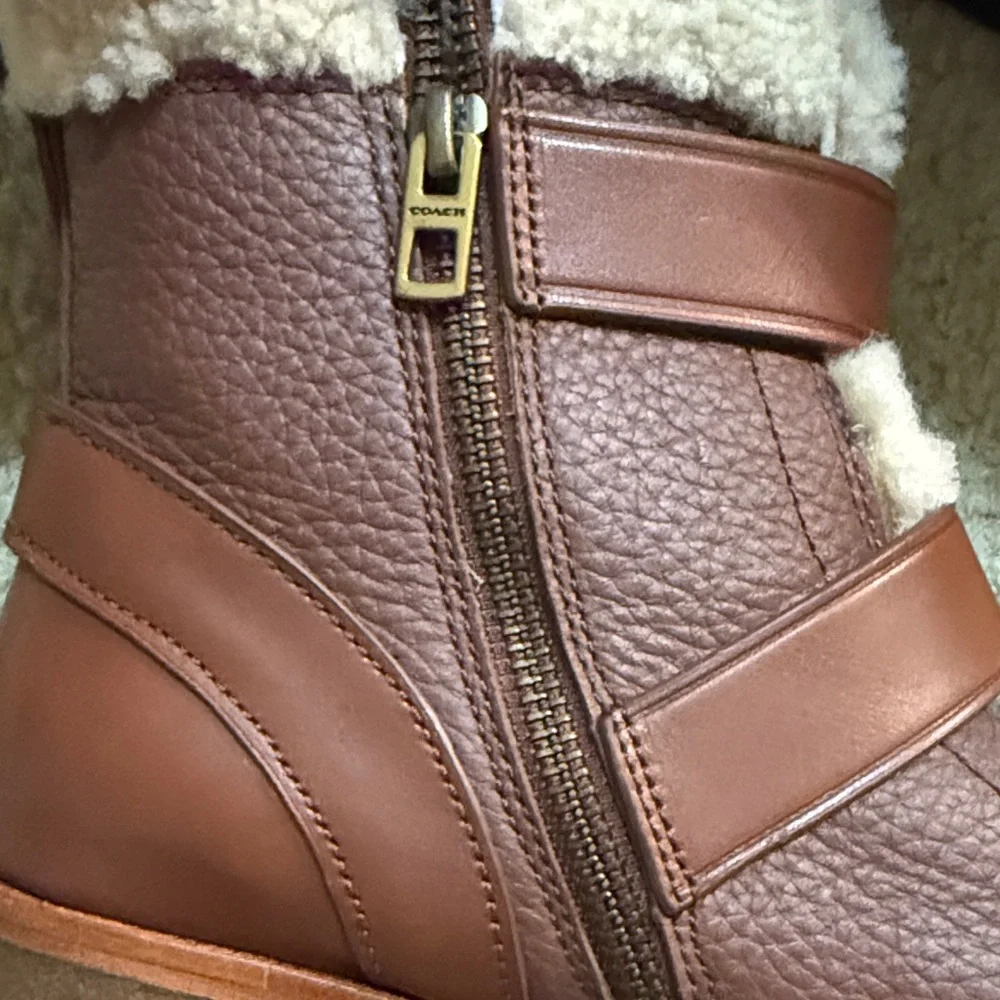 Coach Women's Tan Leather Boots - Picture 6 of 9